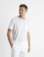 Celio Linen T-shirt Belino with pocket - Men