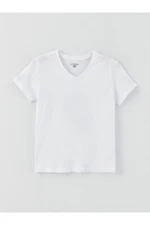 LC Waikiki V-Neck Basic Short Sleeve Boy's Undershirt