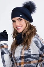 Kamea Woman's Beret K.20.044.12 Navy Blue