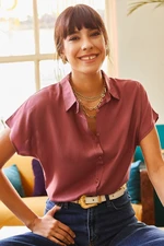 Olalook Women's Dried Rose Bat Viscose Shirt