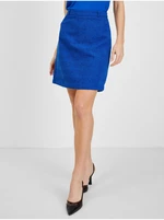 Orsay Blue Checkered Skirt - Ladies