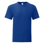 Blue Iconic Combed Cotton T-shirt with Fruit of the Loom Sleeve