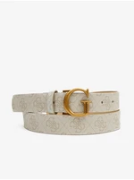 Beige Ladies Patterned Belt Guess Ginevra - Women