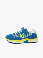 Yellow-blue children's sneakers with suede details Replay - Girls