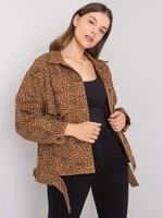 Light brown denim jacket with pattern