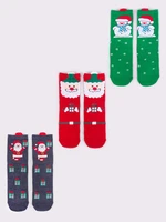 Yoclub Kids's Christmas 3Pack Socks SKA-X017U-AA00-0001