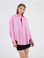 Ružová dámska ľanová košeľa ONLY Corina