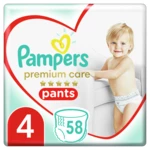 Pampers Premium Care Pants Plenkové kalhotky vel. 4, 9-15 kg, 58 ks