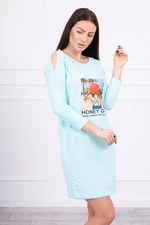 Dress with print Honey girl mint