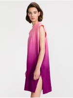 Purple and pink Women's Dress Calvin Klein Jeans DIP DYE Muscle - Women