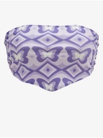 Light purple women's patterned bikini top Noisy May Wave - Women