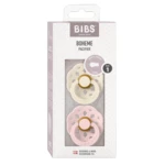 BIBS Boheme cumlíky z prírodného kaučuku Ivory / Blossom veľkosť 1, 2 ks BIBS Boheme cumlíky z prírodného kaučuku Ivory / Blossom veľkosť 1, 2 ks
