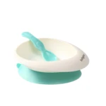 BABYONO Miska s přísavkou a lžičkou mint 6m+ 230 ml