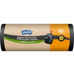 SWIRL Zaťahovacie vrecia na odpad čierny 8 x 70 l
