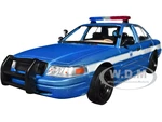 2001 Ford Crown Victoria Police Interceptor Blue Metallic "Seattle Police - Seattle Washington" "Hot Pursuit" Series 1/24 Diecast Model Car by Greenl