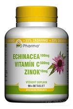 BIO Pharma Echinacea, Vitamín C, Zinok