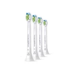 Náhradné hlavice Philips Sonicare Optimal White HX6074/27 biele náhradné kefkové hlavice • 4 ks v balení • vlákna v tvare diamantu pre belšie zuby • a