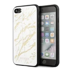 Tok Guess Glitter Marble for iPhone SE/8/7, fehér-arany