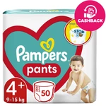 PAMPERS Pants 4+ Active baby dry 9-15 kg 50 ks,PAMPERS Active Baby-Dry Pants Nohavičky plienkové jednorazové 4+ (9-15 kg) 50 ks - JUMBO PACK