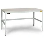 Manuflex LC3086.7035 ESD pracovní stůl CANTOLAB speciální s plastové desky, Šxhxv = 1750 x 800 x 758-958 mm