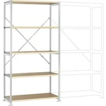 Základní modul regálu oddělení Manuflex RP1012.7035, (š x v x h) 1030 x 2000 x 500 mm