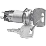 Spínač s klíčem NKK Switches SK13DAW01, 2x 45 °, 12 mm, 250 V/AC, 1 A, 1x zap/vyp/zap