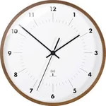 Analogové DCF nástěnné hodiny TFA 98.1097, Ø 25,5 x 5 cm, dřevo