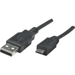USB 2.0 kabel Manhattan 307178-CG 307178-CG, 1.80 m, černá
