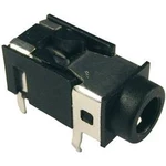Jack konektor 3,5 mm stereo Cliff FC68126, zásuvka vestavná horizontální, 4pól., černá