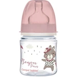 Canpol babies Bonjour Paris kojenecká láhev 0m+ Pink 120 ml