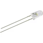LED dioda kulatá s vývody, LED-5-40.000W, 30 mA, 5 mm, 3,1 V, 8 °, 40000 mcd, bílá