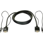 VGA / jack kabel Bachmann [1x VGA zástrčka, jack zástrčka 3,5 mm - 1x VGA zástrčka, jack zástrčka 3,5 mm] černá 10.00 m