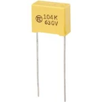 Foliový kondenzátor MKS, 0,1 µF, 630 V, 5 %, 18 x 8,5 x 14,5 mm