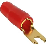 Vidlicové kabelové oko Kash 6 mm², průměr otvoru 4 mm, částečná izolace, červená, 1 ks