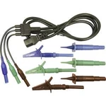 Měřicí kabel zástrčka 4 mm ⇔ IEC zásuvka C13 Cliff CIH29925, 1,5 m, modrá/zelená/hnědá
