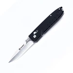 Zavírací nůž G746 Ganzo® – Stříbrná čepel – Satin, Černá (Barva: Černá, Varianta: Stříbrná čepel – Satin)