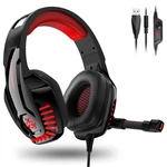 Hunterspider V-6 Gaming Headset Computer Headphone LED Luminous Headset Surround Sound Bass RGB Game With Microphone