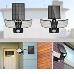 3 Modes Double Heads LED Solar Light Outdoor Motion SensorRotatable Waterproof Wall Lamp