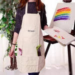 Cotton Linen Material Painting Apron Oil Painting Apron Adult Painting Waterproof and Antifouling Overalls Drawing Suppl