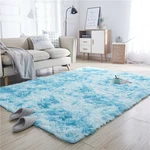 Hongshen Carpet Plush Tie Dye Rug for Living Room Sofa Coffee Table Bay Window Mat