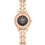 LVPAI FD1245 Flower Print Dial Ladies Bracelet Watch Alloy Diamond Quartz Watch