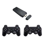 M8 4K HD 10000+ Games Mini Games Stick Video Game Console For SFC PS1 FC GBA Emulator with 2Pcs Wireless Gamepad Control