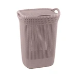 Svetloružový kôš na bielizeň Curver Knit Hamper, 57 l