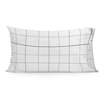Súprava 2 bavlnených obliečok na vankúš Blanc Tartan, 50 x 75 cm