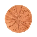 Oranžový zamatový dekoratívny vankúš Tiseco Home Studio Velvet, ø 38 cm Oranžový zamatový dekoratívny vankúš Tiseco Home Studio Velvet, ø 38 cm
