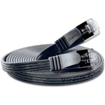 Slim Wirewin PKW-STP-SLIM-KAT6 0.5 SW RJ45 sieťové káble, prepojovacie káble CAT 6 U/FTP 0.50 m čierna plochý 1 ks