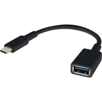 Renkforce #####USB-Kabel #####USB 3.2 Gen1 (USB 3.0 / USB 3.1 Gen1) #####USB-C™ Stecker, #####USB-A Buchse 15.00 cm čier