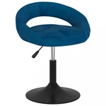 Barová stolička zamat / kov Dekorhome Modrá,Barová stolička zamat / kov Dekorhome Modrá