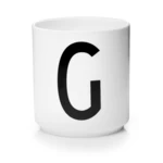 Porcelánový hrnek G DESIGN LETTERS - bílý