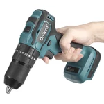 Drillpro 10mm/13mm Cordless Brushless Impact Drill Driver Rechargable Electric Screwdriver Driver Fit Makita